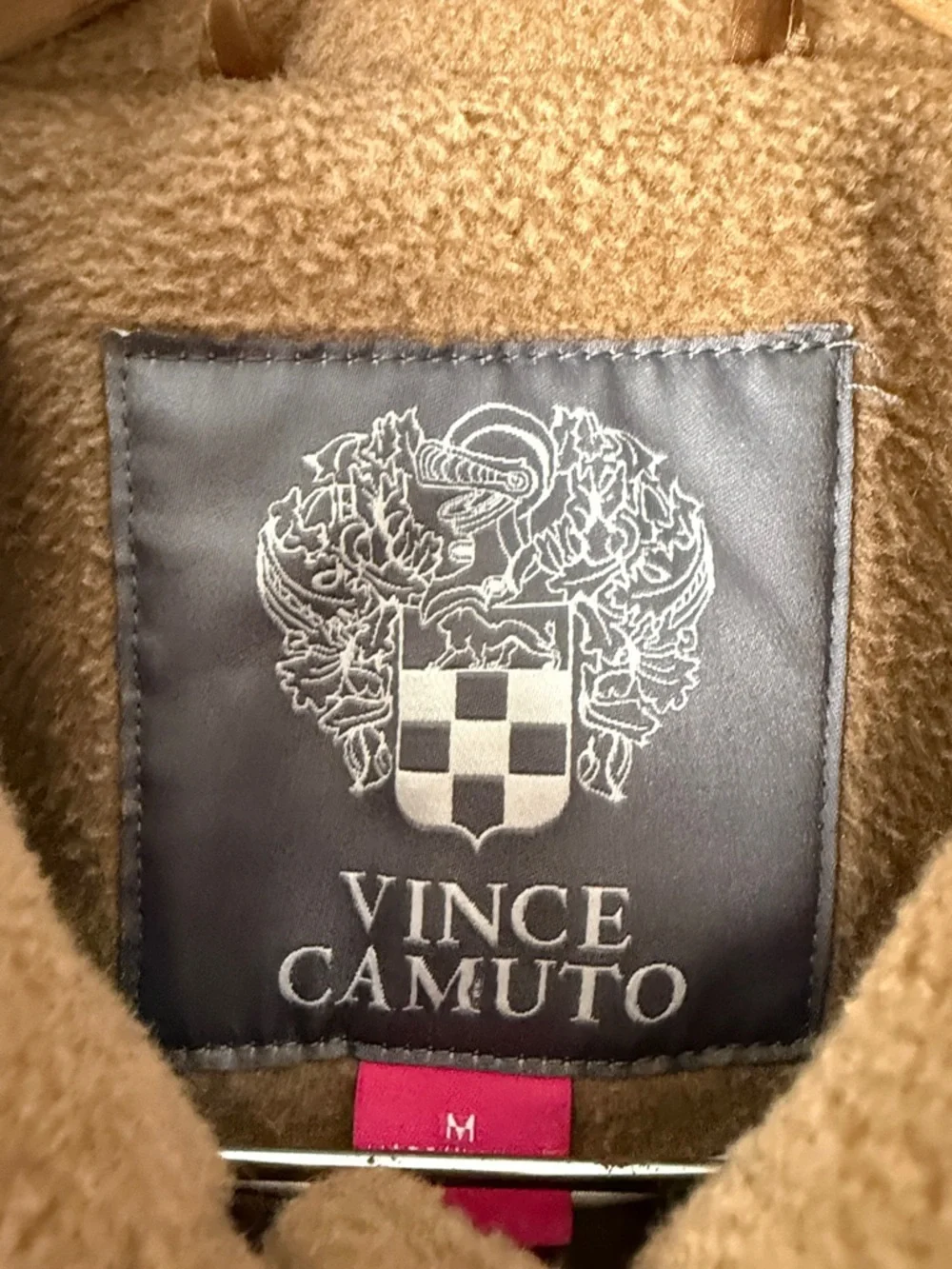 Vince Camuto Camel Trench Coat with Faux Fur Cuffs - Picture 4 of 11